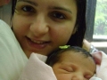 Eu e mamãe prontas para ir embora.